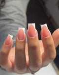 Classic French Tips  | Handmade Press on Nails