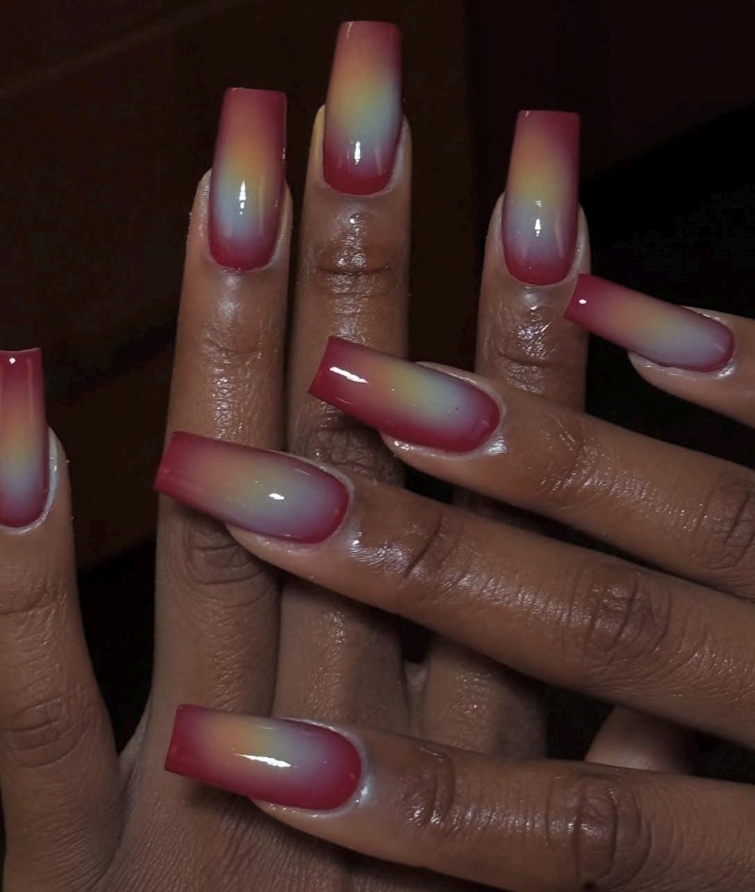 Cherry Skies Aura Handmade Press on Nails