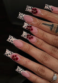 Animal Print + Blooming Flowers Handmade Press on Nails