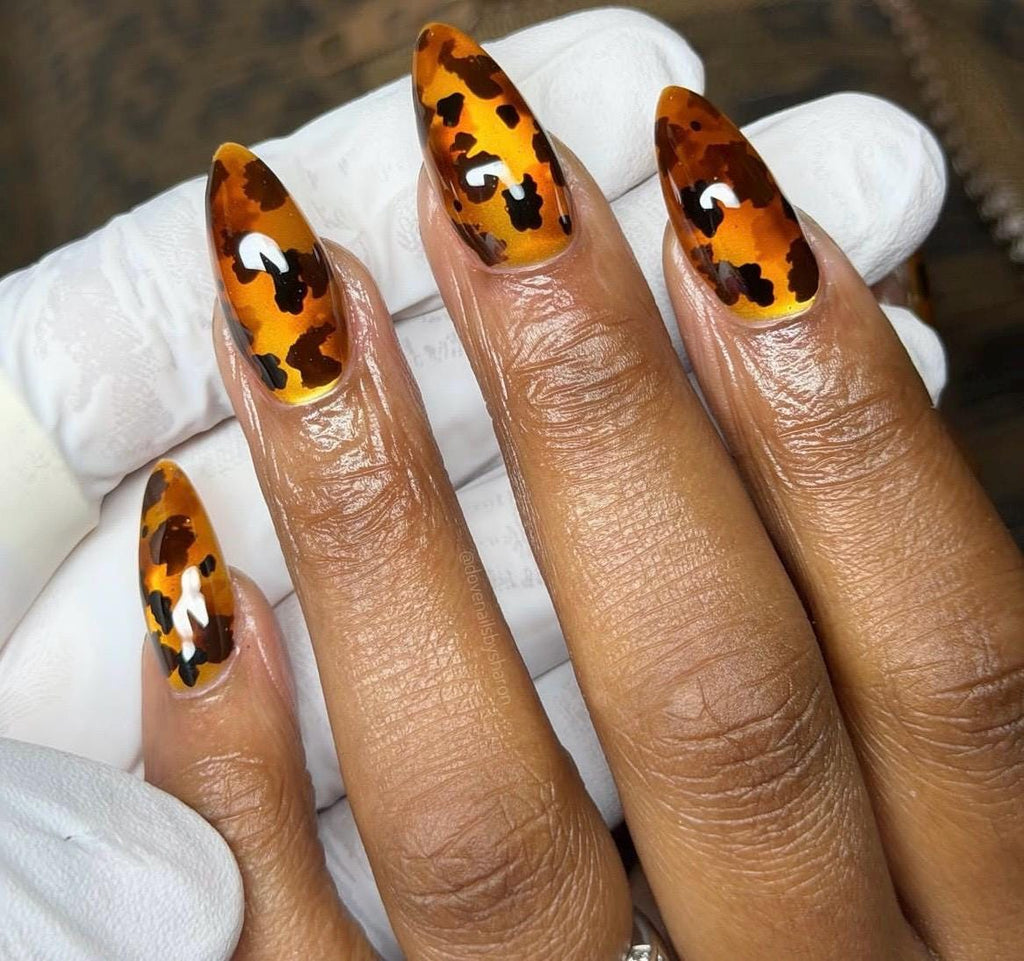 Tortie Cateye Handmade Press on Nails