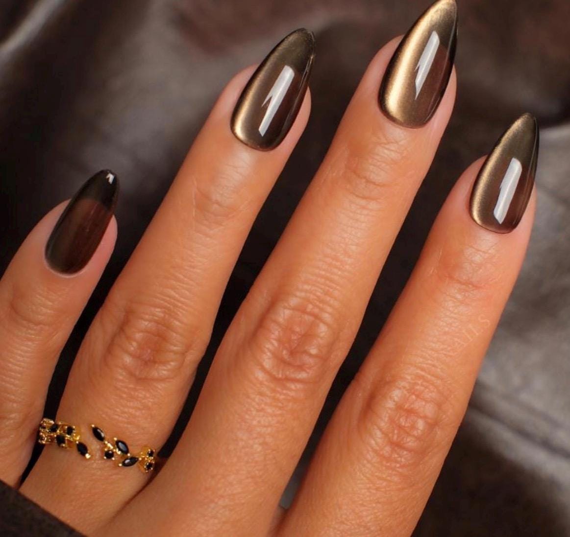 Silk Smoke Cateye | Handmade Press on Nails