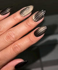Ribbed Glass Cateye | Handmade Press on Nails