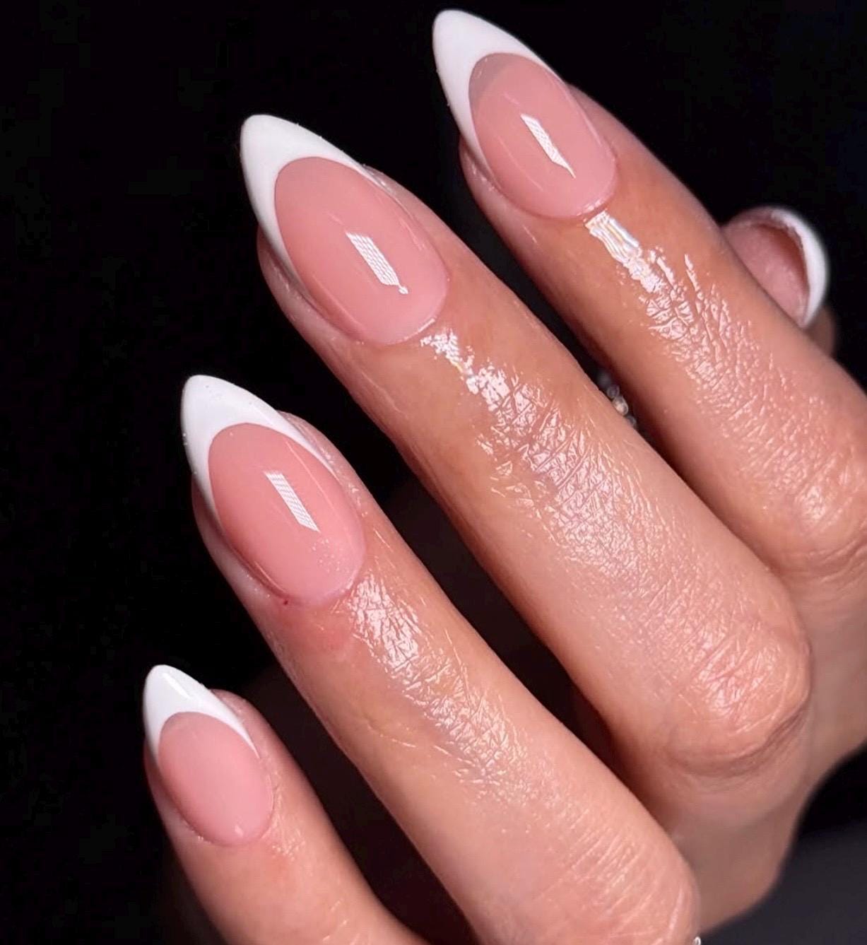 White French Tips | Handmade Press on Nails