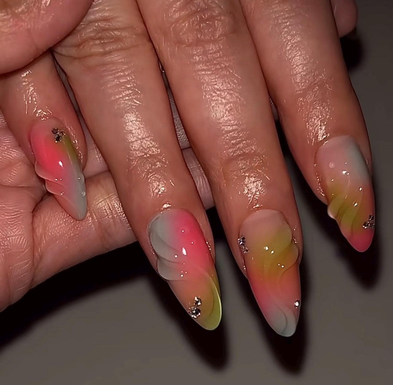 Sorbet Swirls | Handmade Press on Nails